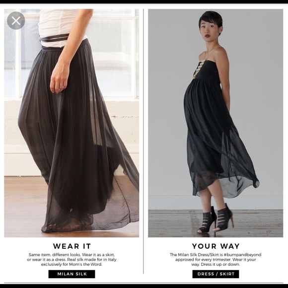 Maternity (or not) 2 in 1 REAL SILK skirt or dress - Picture 3 of 5